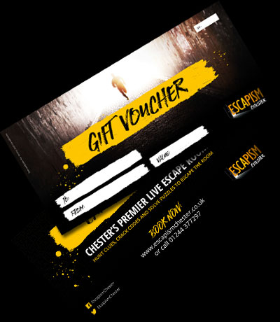 Gift vouchers for use at Escapism in Chester